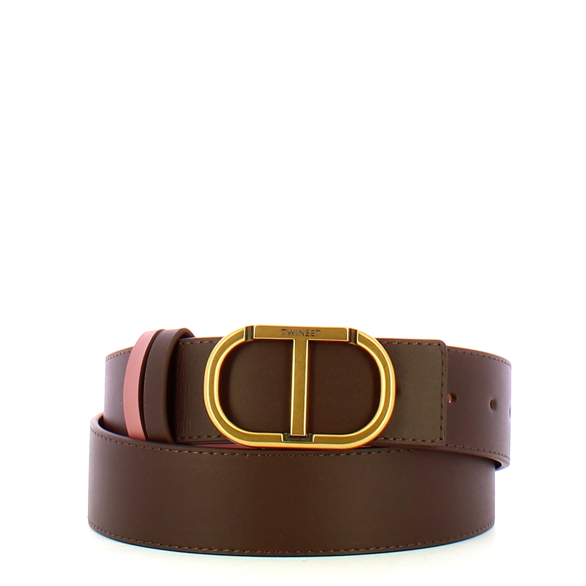 Cintura reversibile Oval T Coffe Chocolate