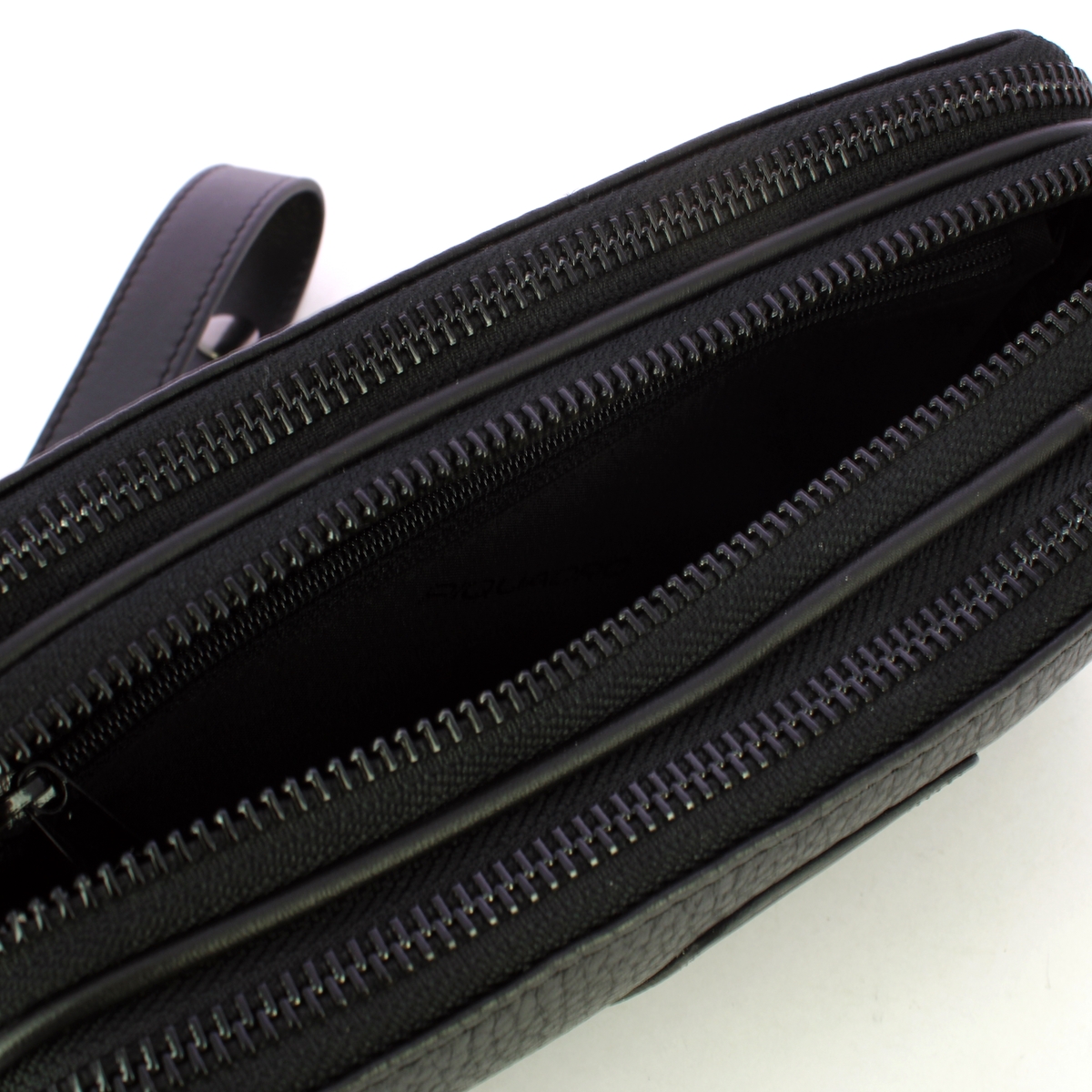 Astuccio in pelle 3 cerniere Nero 2