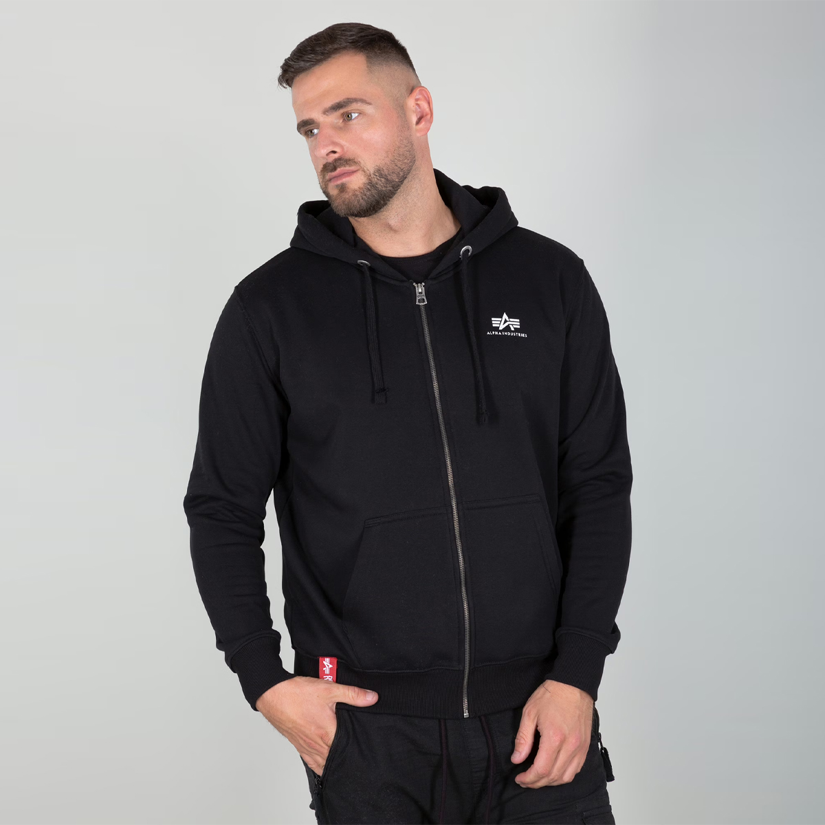 ALIN Felpa Basic Zip Black - 2