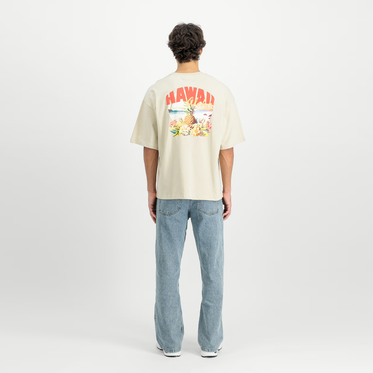 Alpha Industries T-Shirt Hawaii Aloha Back Print Vintage White - 3 Alpha Industries T-Shirt Hawaii Aloha Back Print Vintage White - 3