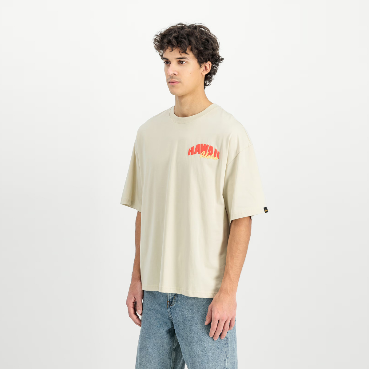 Alpha Industries T-Shirt Hawaii Aloha Back Print Vintage White - 4 Alpha Industries T-Shirt Hawaii Aloha Back Print Vintage White - 4