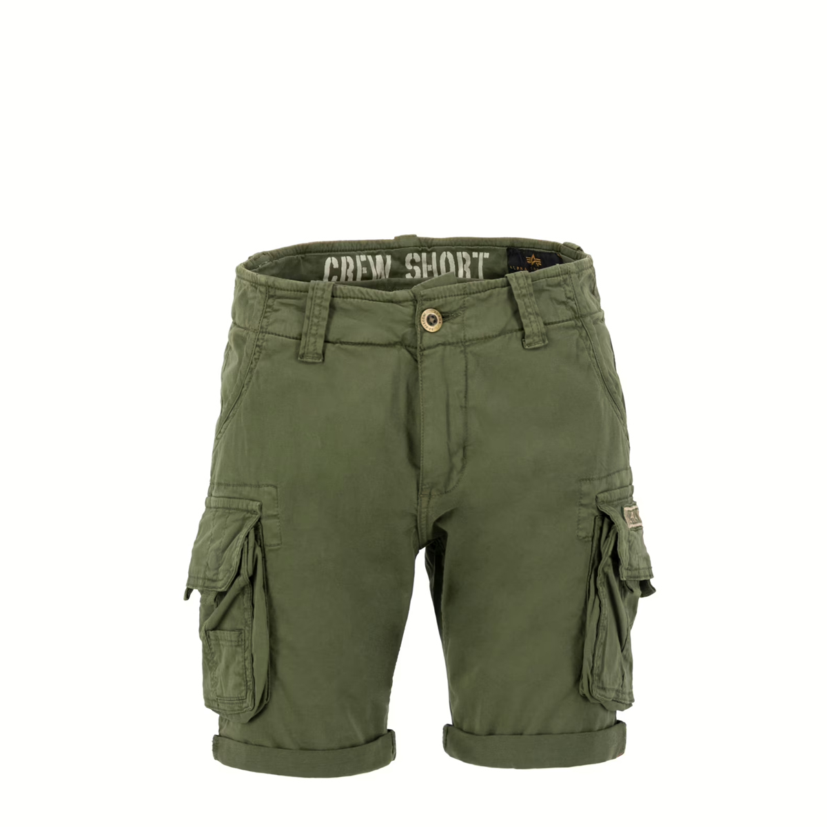 Alpha Industries Pantaloncini Crew Short Dark Olive - 1
