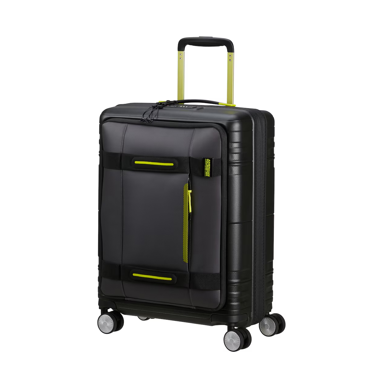 American Tourister Bagaglio a mano Hello Cabin Spinner 55 cm Black Lime - 1 American Tourister Bagaglio a mano Hello Cabin Spinner 55 cm Black Lime - 1