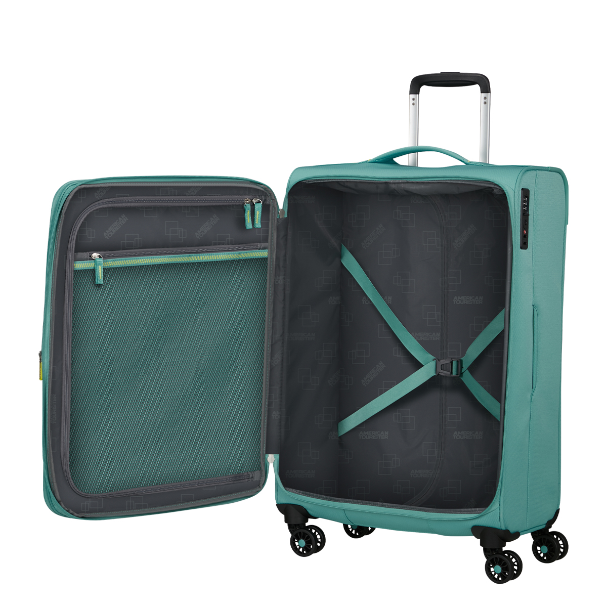 American Tourister Trolley Medio Aerospin Spinner Exp. 69 cm Dusty Turquoise - 3
