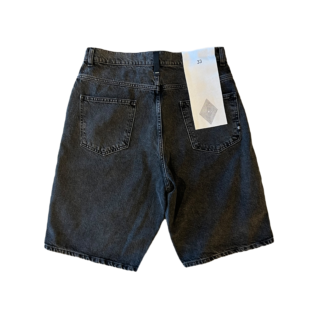 Amish Bermuda Tommy Black Stone Denim - 2