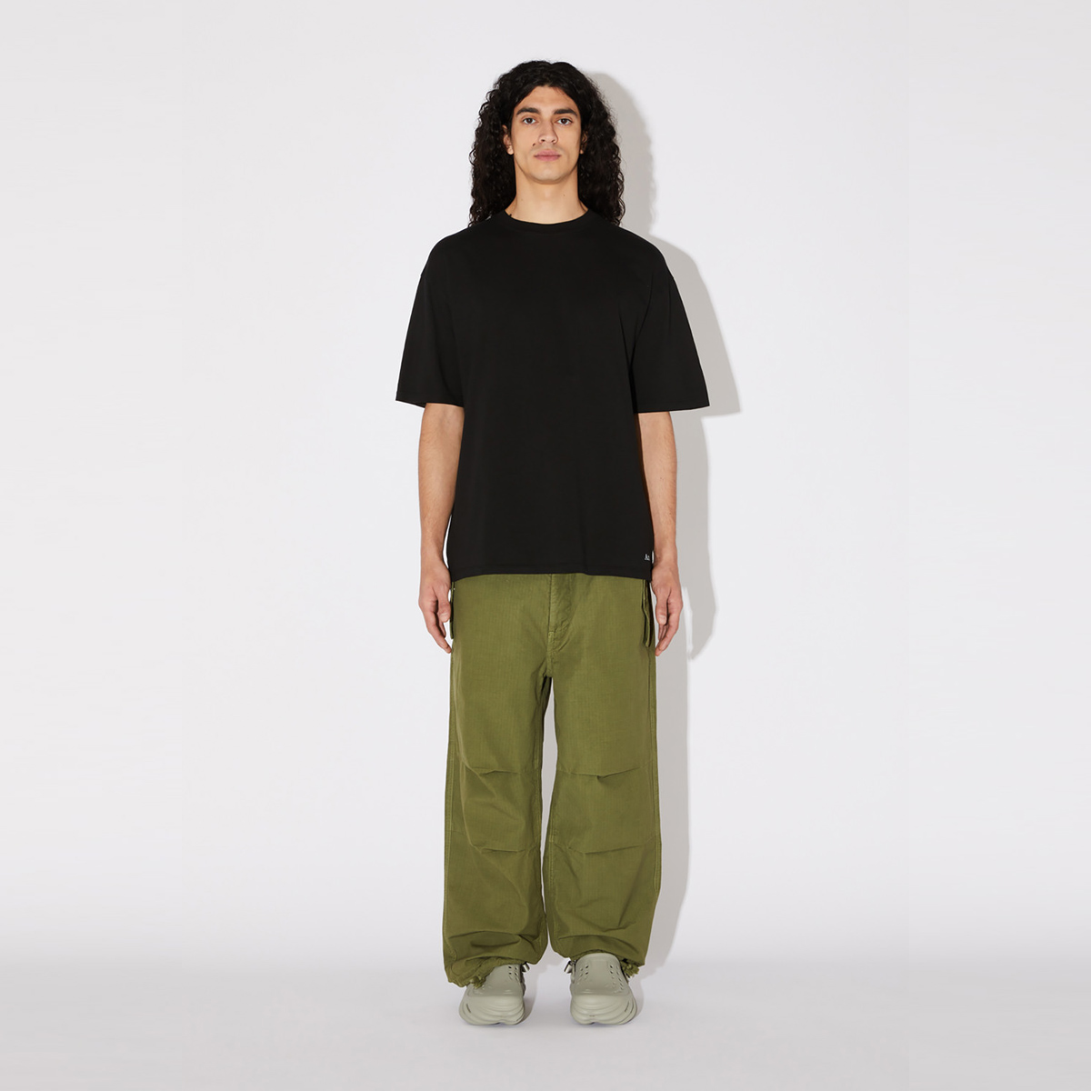 Amish T-Shirt micrologo Washed Black - 2
