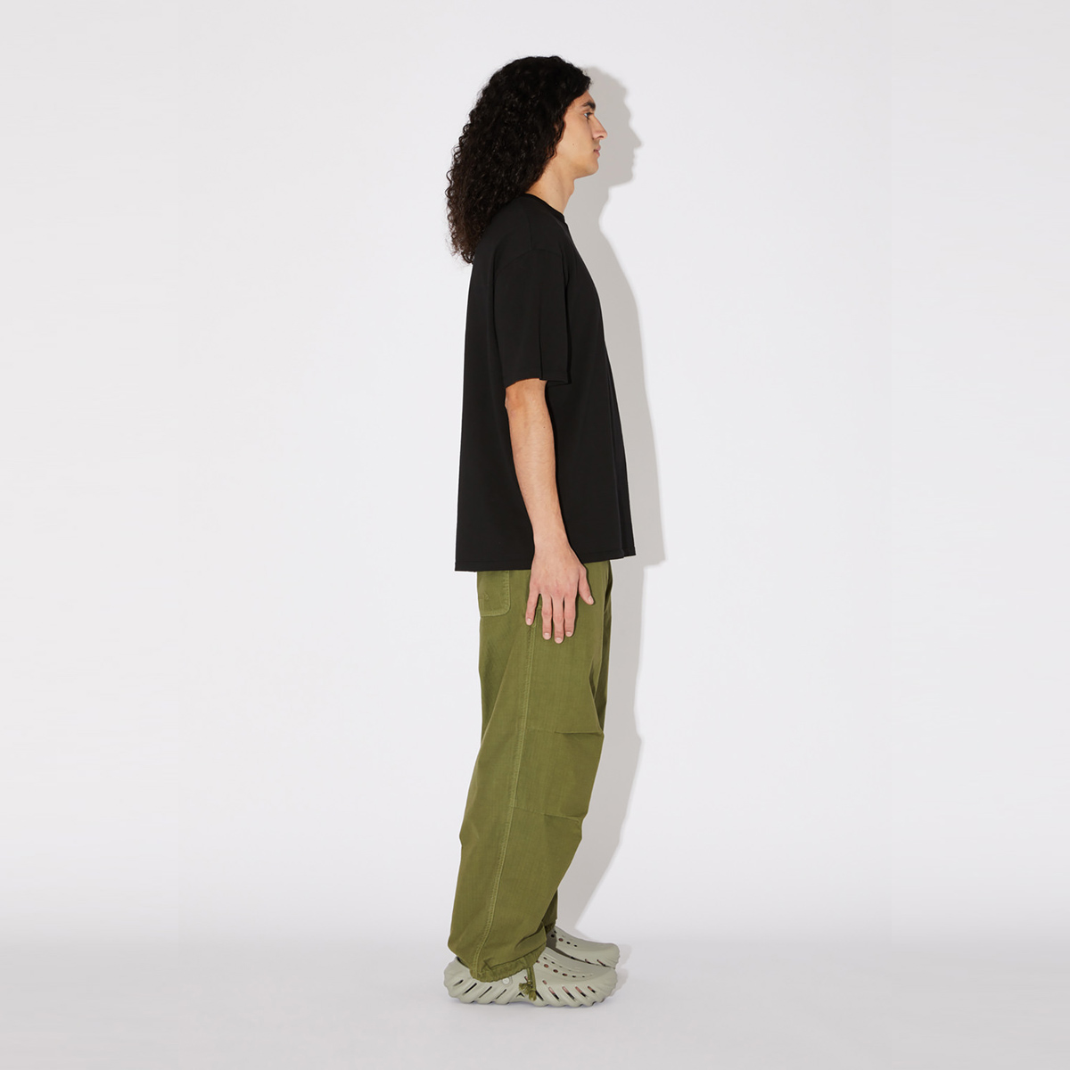 Amish T-Shirt micrologo Washed Black - 4