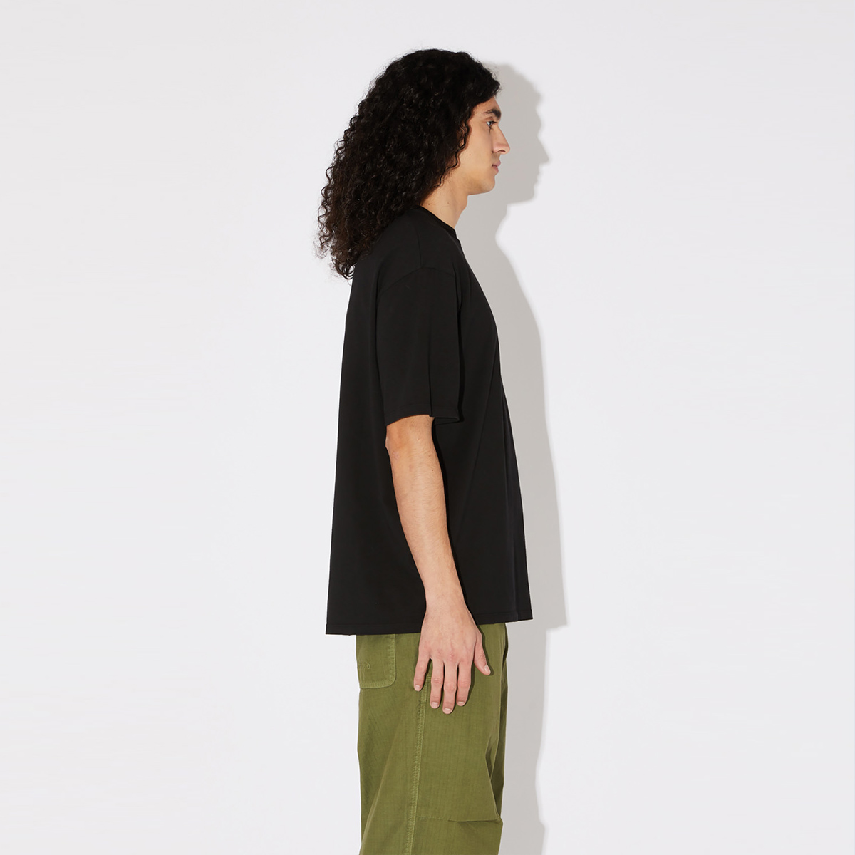 Amish T-Shirt micrologo Washed Black - 6