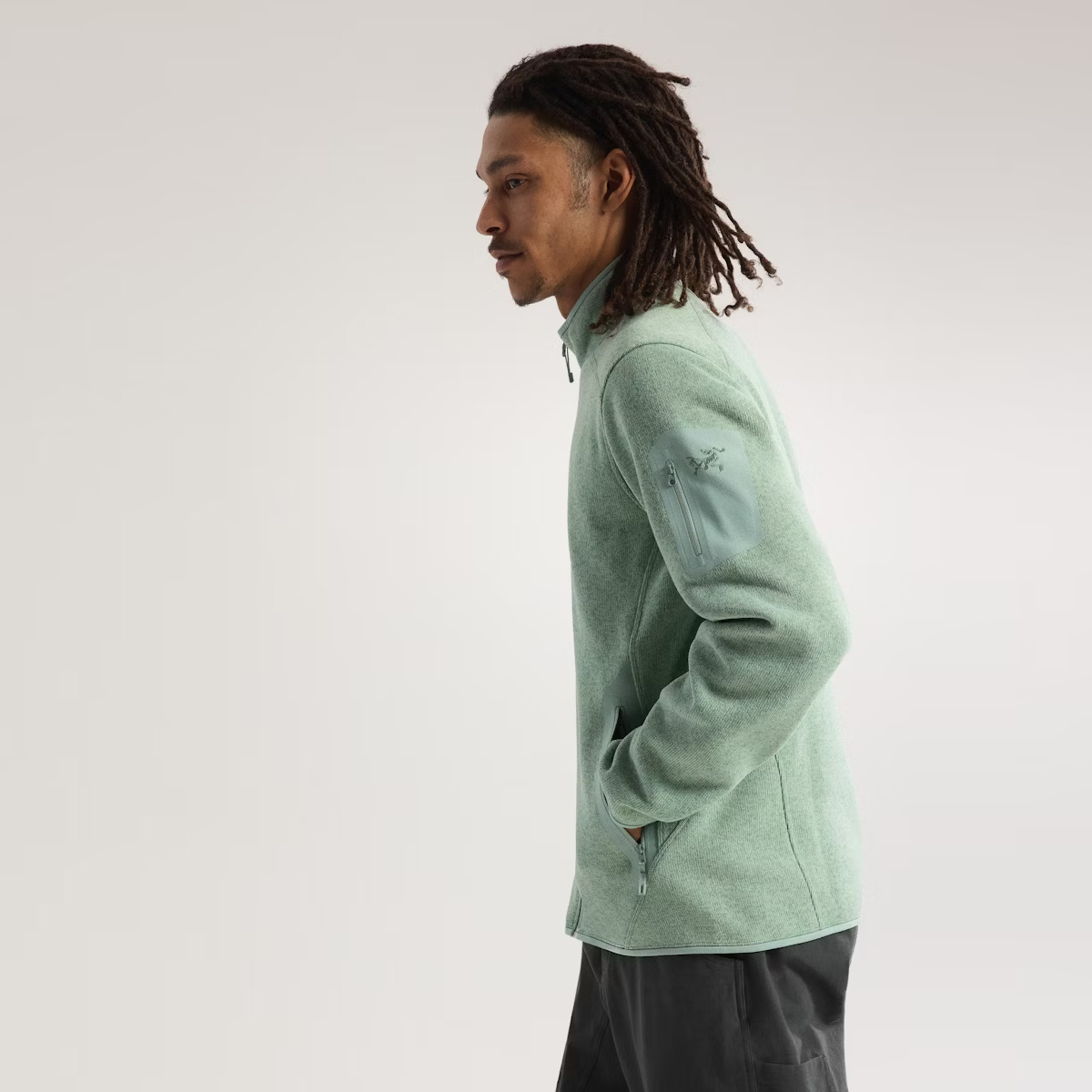 Arc'Teryx Felpa Covert Cardigan Stone Green Heather - 4