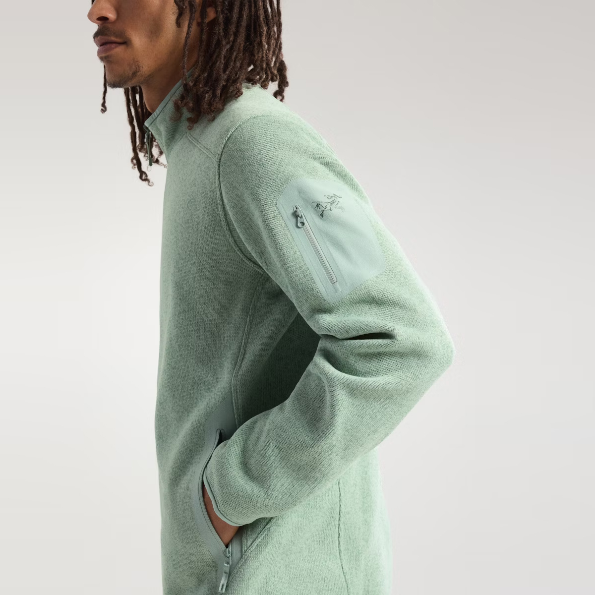 Arc'Teryx Felpa Covert Cardigan Stone Green Heather - 6
