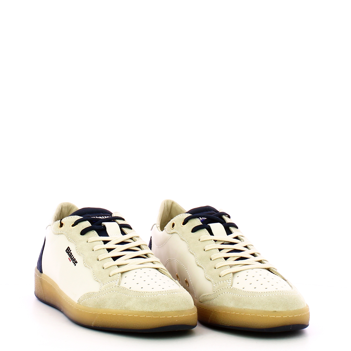 Blauer Sneakers Murray 01 suede White Navy - 2 Blauer Sneakers Murray 01 suede White Navy - 2