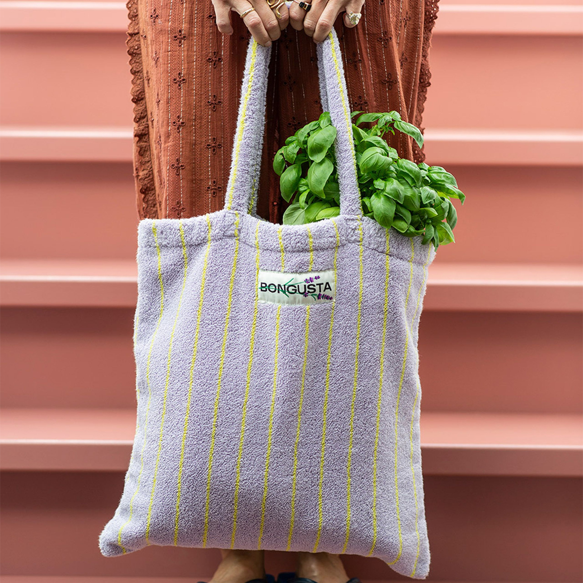 BON Tote Bag Naram Lilac Neon Yellow - 2 BON Tote Bag Naram Lilac Neon Yellow - 2