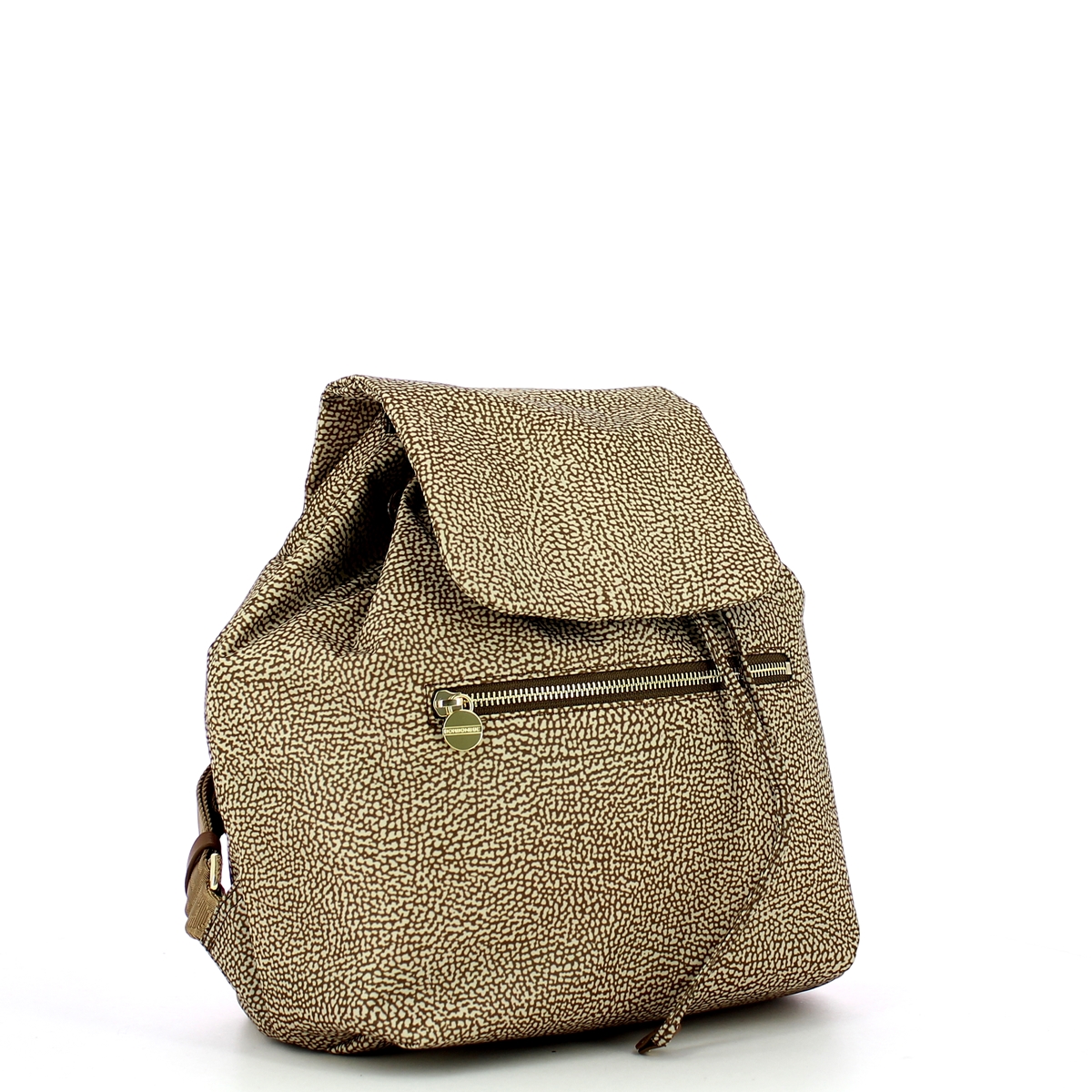 Borbonese Zaino Medium in Nylon Riciclato Beige Marrone - 2 Borbonese Zaino Medium in Nylon Riciclato Beige Marrone - 2