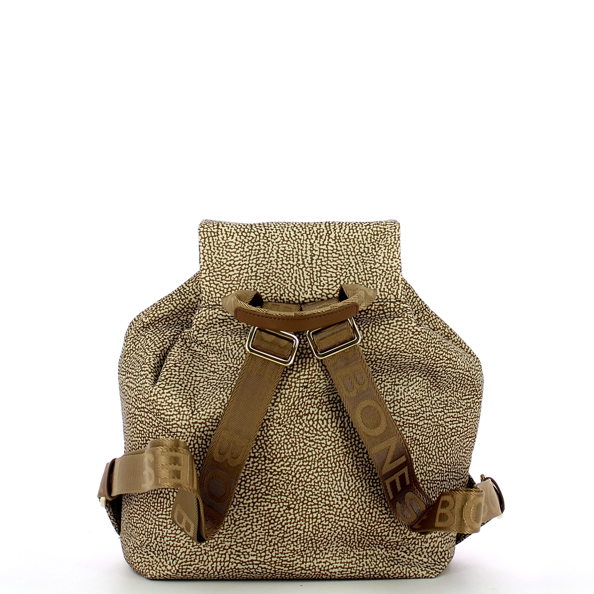 Borbonese Zaino Medium in Nylon Riciclato Beige Marrone - 3 Borbonese Zaino Medium in Nylon Riciclato Beige Marrone - 3