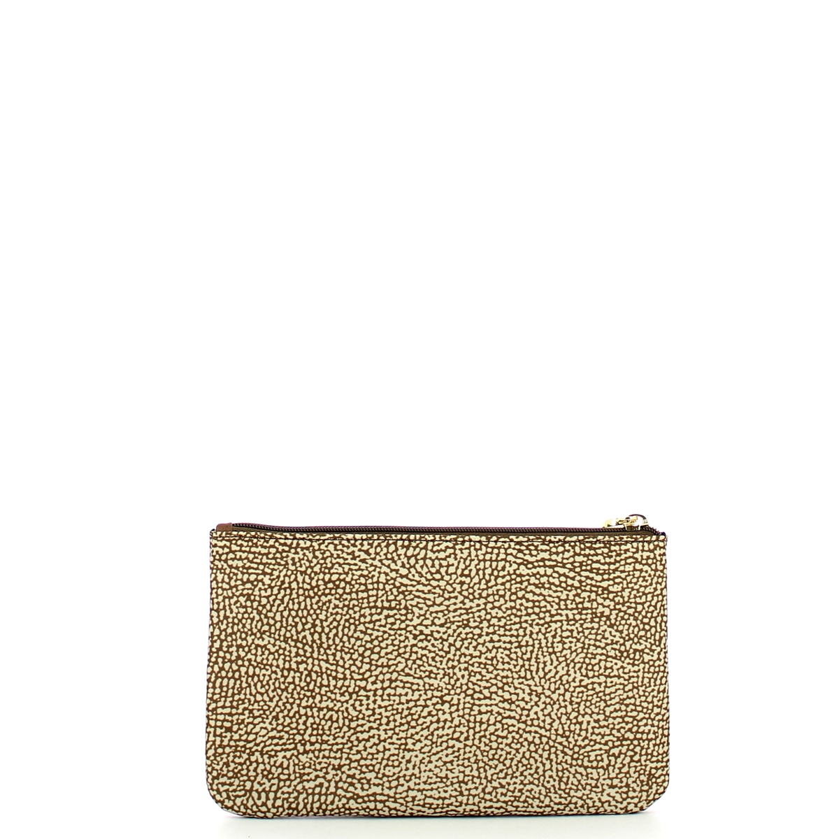 Borbonese Bustina Portadocumenti in Nylon Riciclato Beige Marrone - 3 Borbonese Bustina Portadocumenti in Nylon Riciclato Beige Marrone - 3