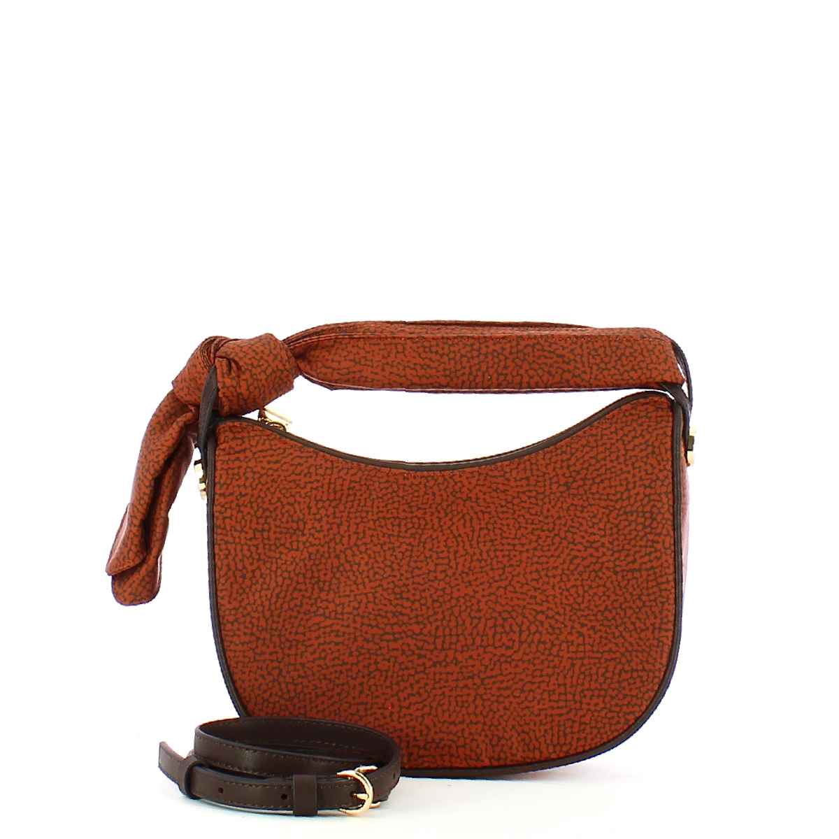 Borbonese Borsa Luna Bag Petite in Nylon Riciclato Tabasco - 4 Borbonese Borsa Luna Bag Petite in Nylon Riciclato Tabasco - 4