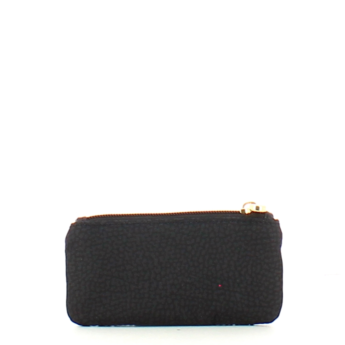 Borbonese Bustina Portachiavi Rettangolare in Nylon Riciclato Dark Black - 2
