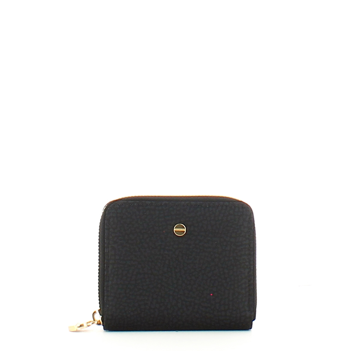 Borbonese Portafoglio Medium RFID in Nylon Riciclato Zip Around Dark Black - 1 Borbonese Portafoglio Medium RFID in Nylon Riciclato Zip Around Dark Black - 1
