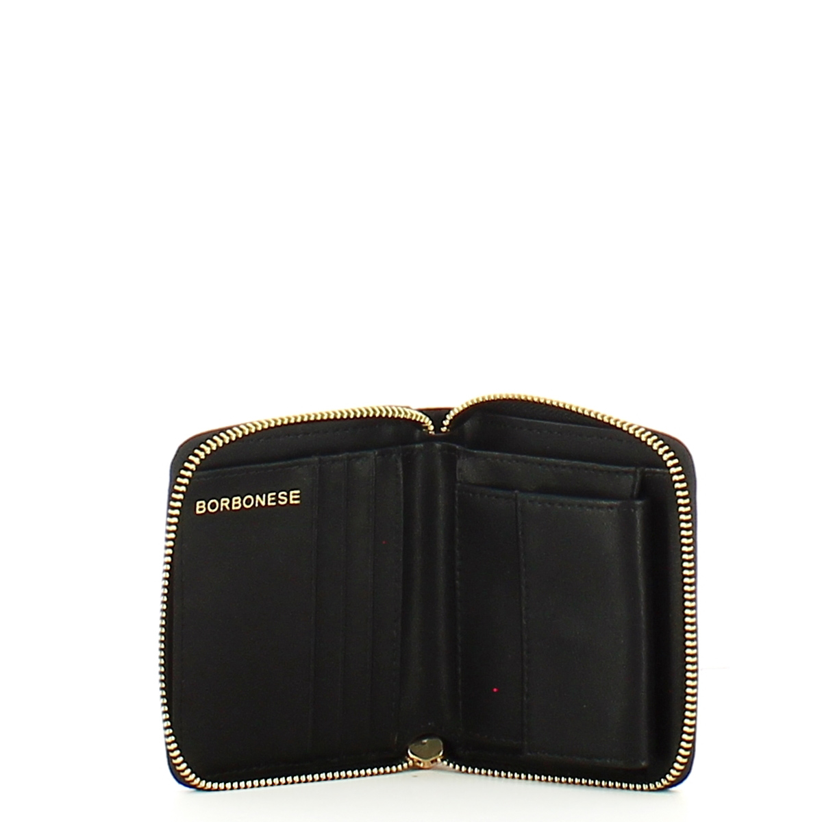 Borbonese Portafoglio Medium RFID in Nylon Riciclato Zip Around Dark Black - 3 Borbonese Portafoglio Medium RFID in Nylon Riciclato Zip Around Dark Black - 3