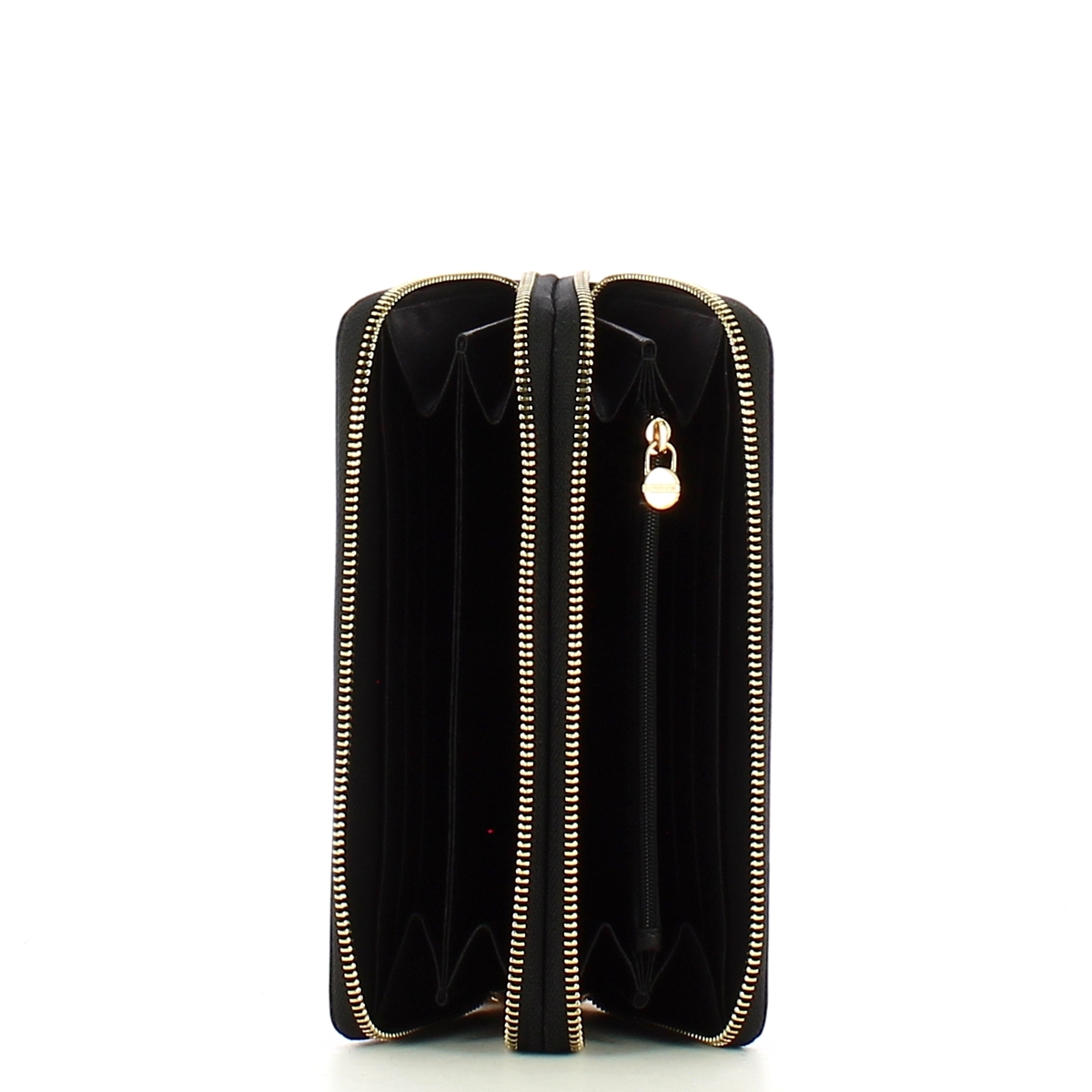 Borbonese Portafoglio Large RFID in Nylon Riciclato Doppia Zip Around Dark Black - 3 Borbonese Portafoglio Large RFID in Nylon Riciclato Doppia Zip Around Dark Black - 3