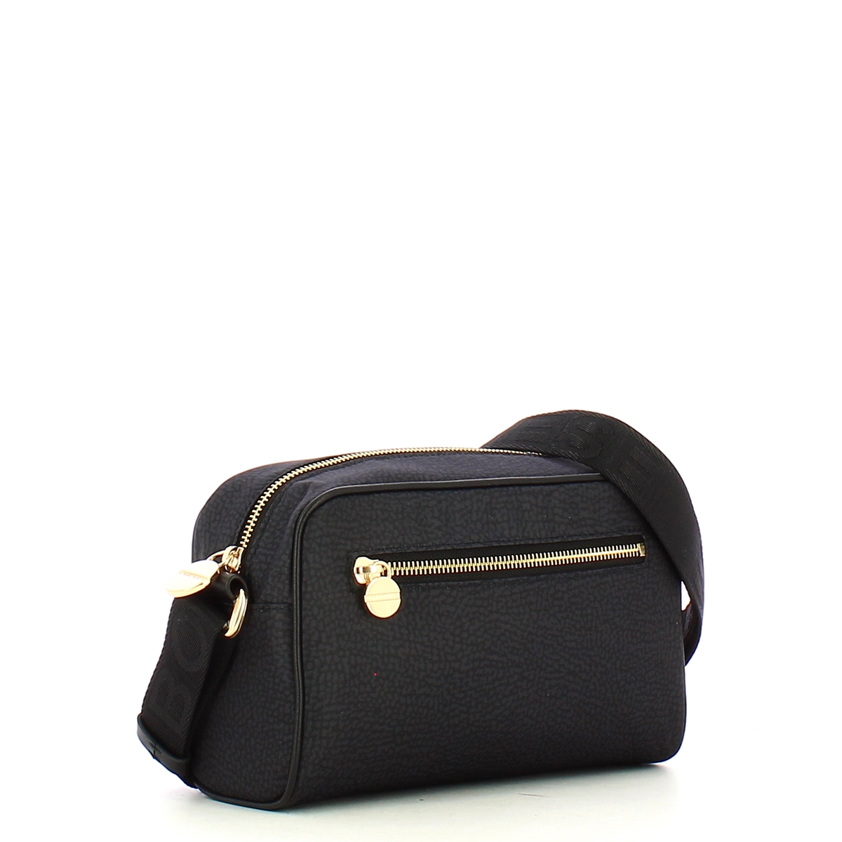 Borbonese Tracollina Small in Nylon Riciclato Dark Black - 2 Borbonese Tracollina Small in Nylon Riciclato Dark Black - 2