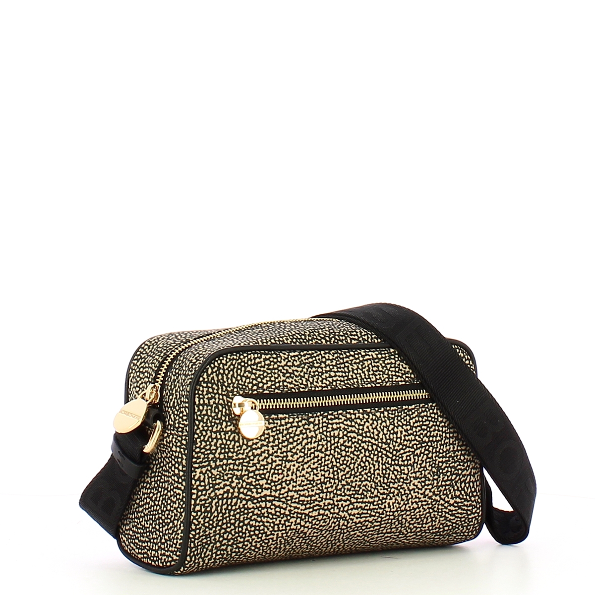 Borbonese Tracollina Small in Nylon Riciclato OP Naturale Nero - 2 Borbonese Tracollina Small in Nylon Riciclato OP Naturale Nero - 2
