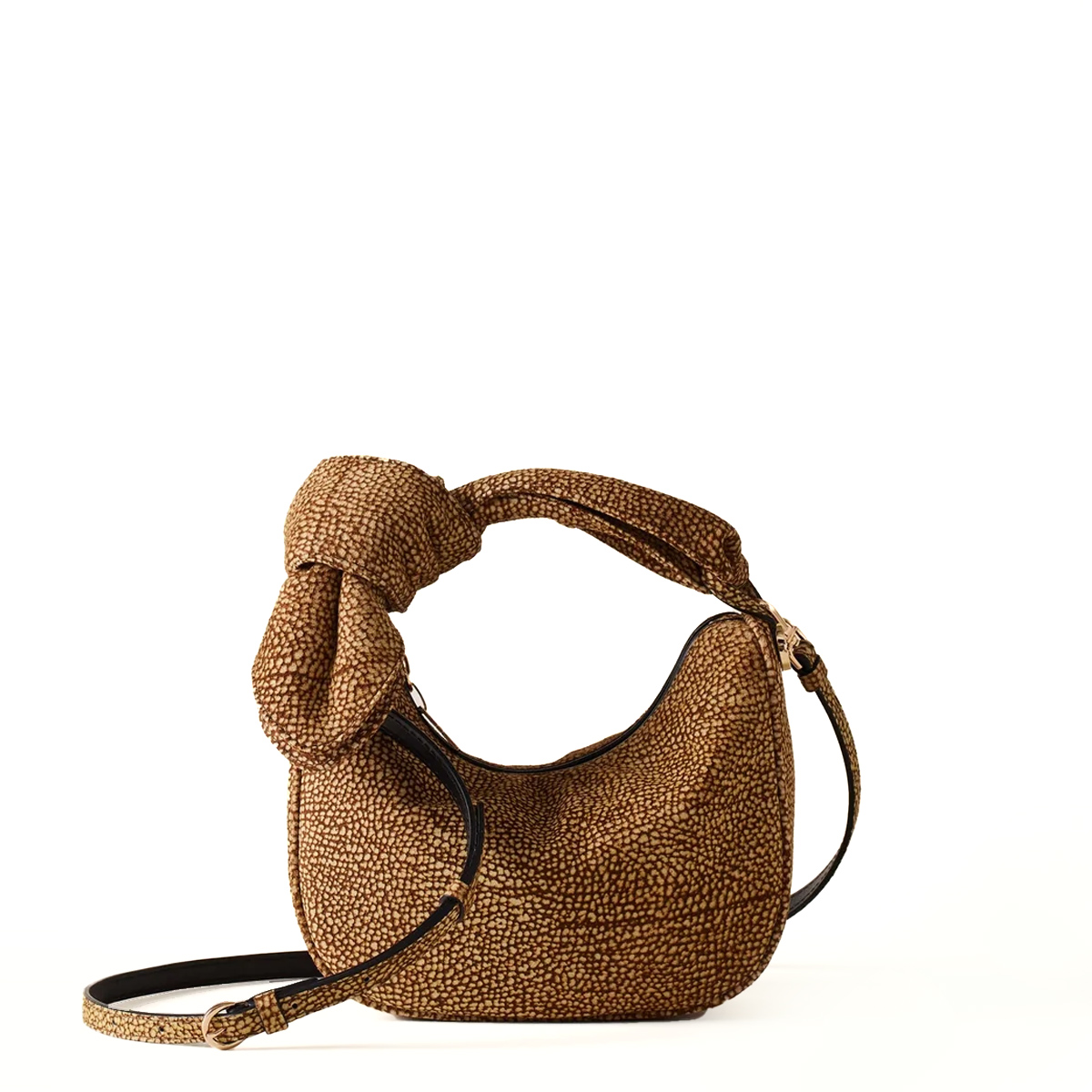 Borbonese Borsa Luna Bag Petite in Suede OP Naturale - 1 Borbonese Borsa Luna Bag Petite in Suede OP Naturale - 1