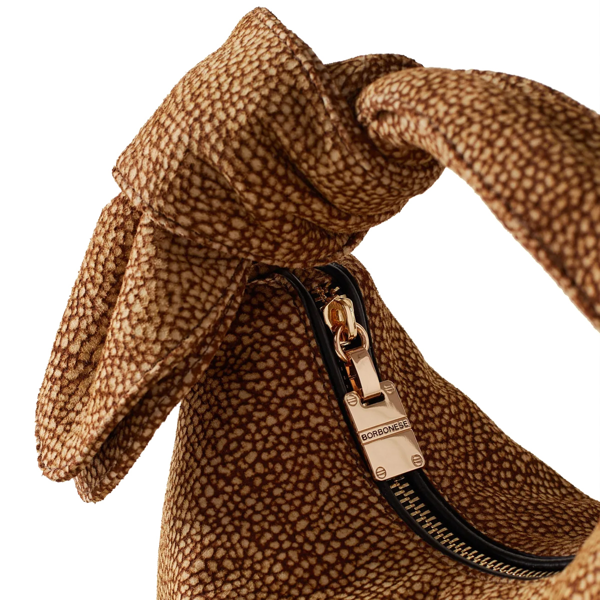Borbonese Borsa Luna Bag Petite in Suede OP Naturale - 4 Borbonese Borsa Luna Bag Petite in Suede OP Naturale - 4