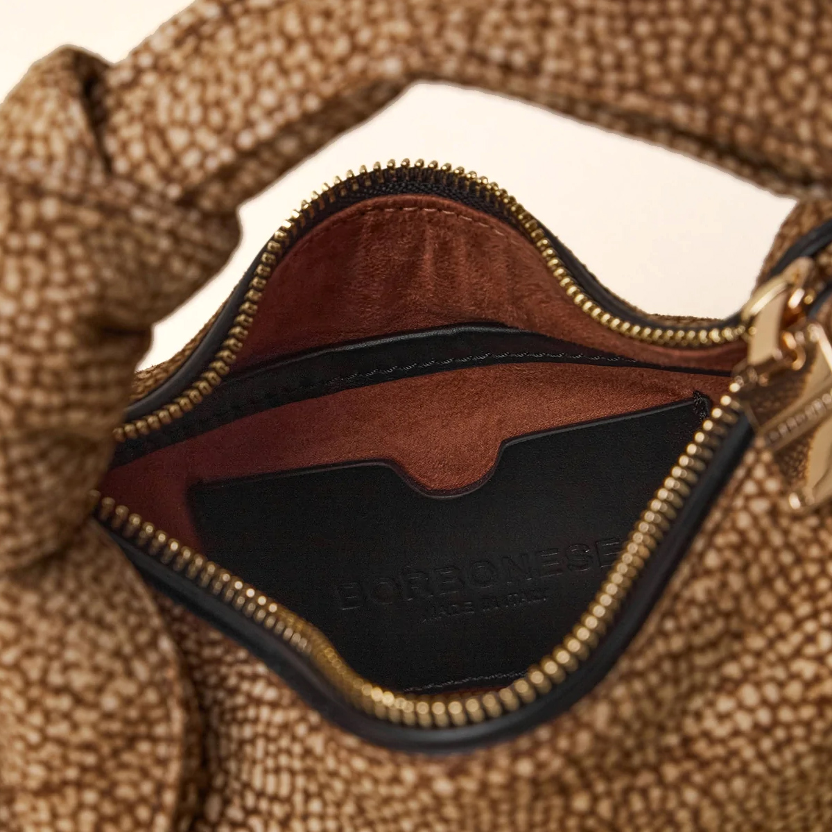 Borbonese Borsa Luna Bag Petite in Suede OP Naturale - 5 Borbonese Borsa Luna Bag Petite in Suede OP Naturale - 5