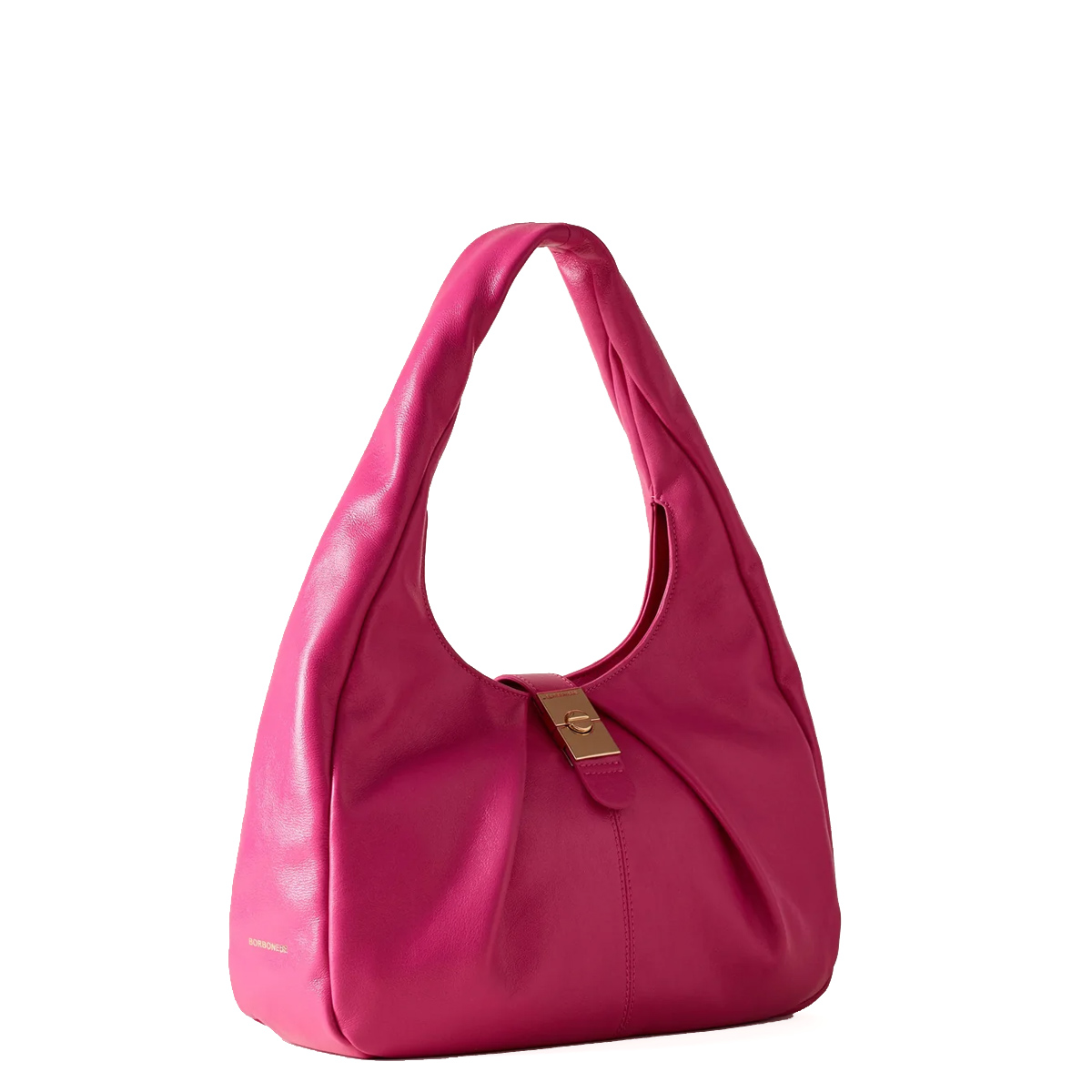 Borbonese Hobo Bag Cortina Medium Dragon Fruit - 2 Borbonese Hobo Bag Cortina Medium Dragon Fruit - 2