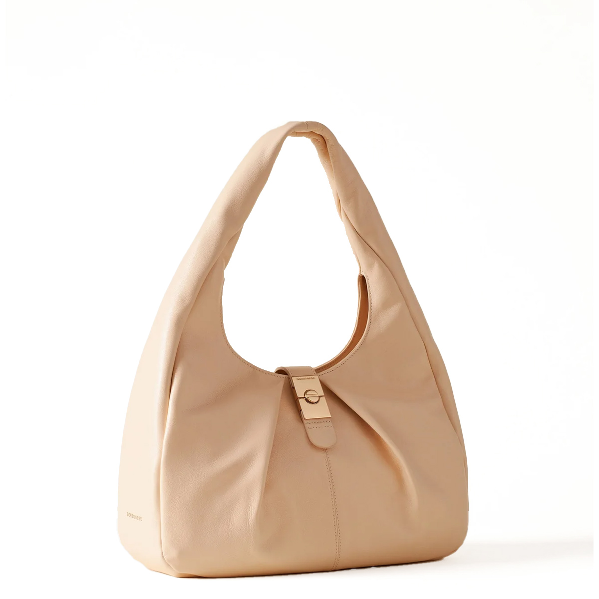 Borbonese Hobo Bag Cortina Medium Light Cuir - 2 Borbonese Hobo Bag Cortina Medium Light Cuir - 2