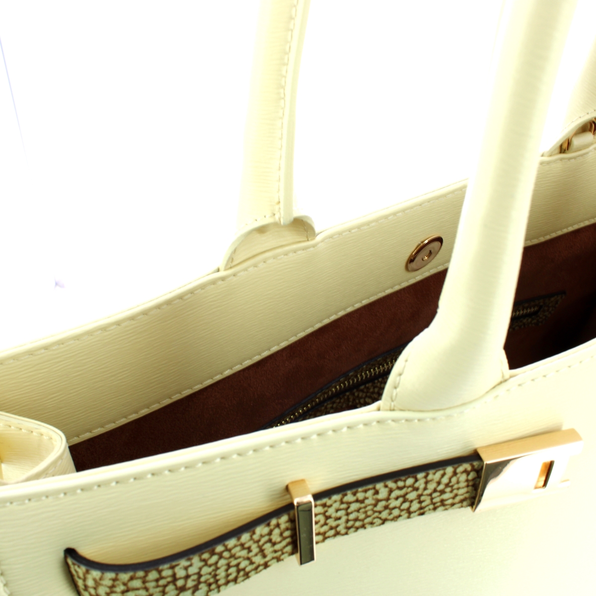 Borbonese Shopping Bag Medium Out Of Office Butter - 4 Borbonese Shopping Bag Medium Out Of Office Butter - 4