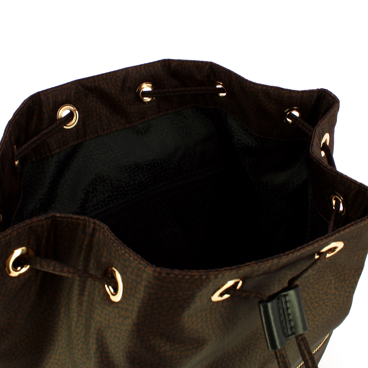 Borbonese Zaino Medium in Nylon Riciclato Testa Moro Nero - 4 Borbonese Zaino Medium in Nylon Riciclato Testa Moro Nero - 4