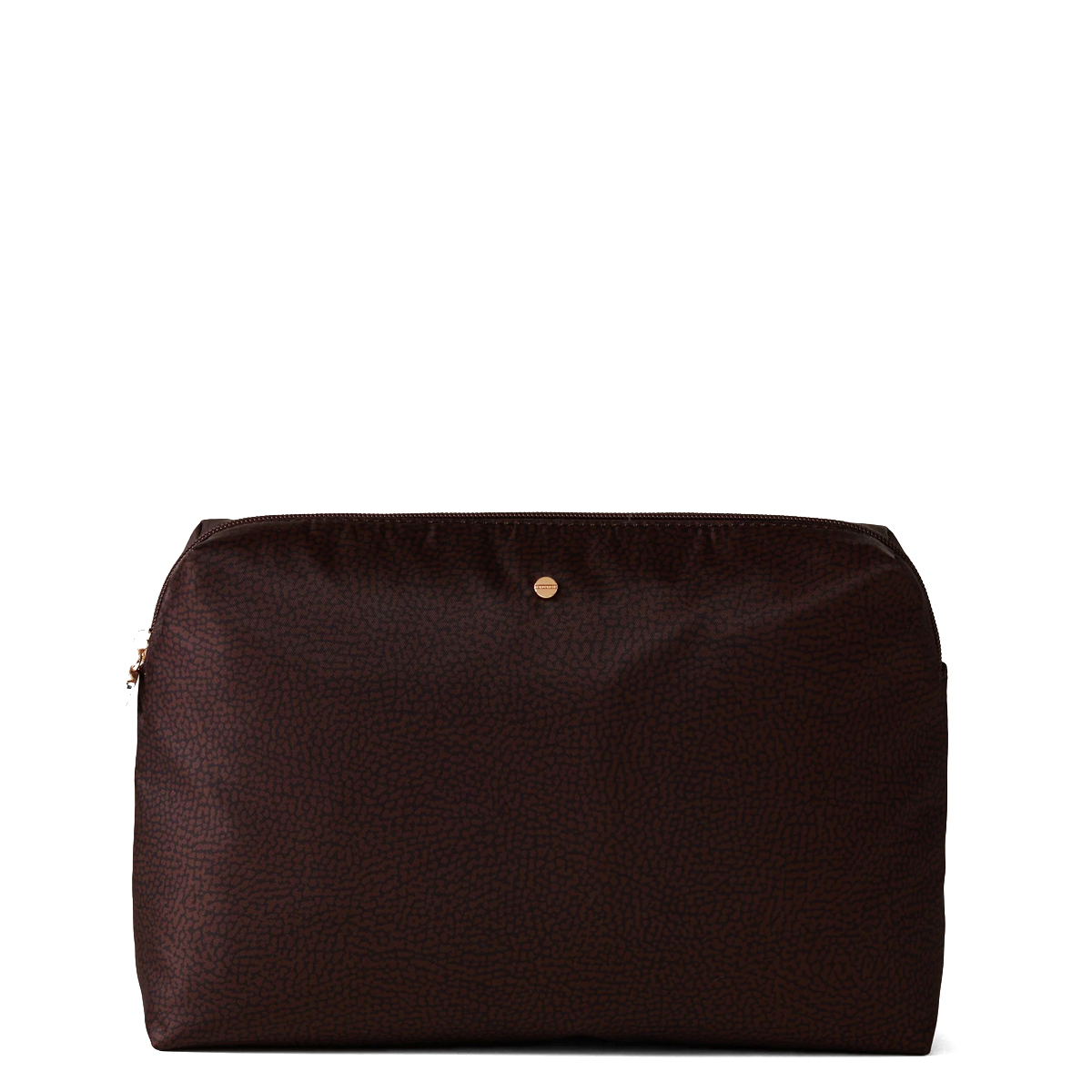 Borbonese Bustina Medium in Nylon Riciclato Testa Moro Nero - 1