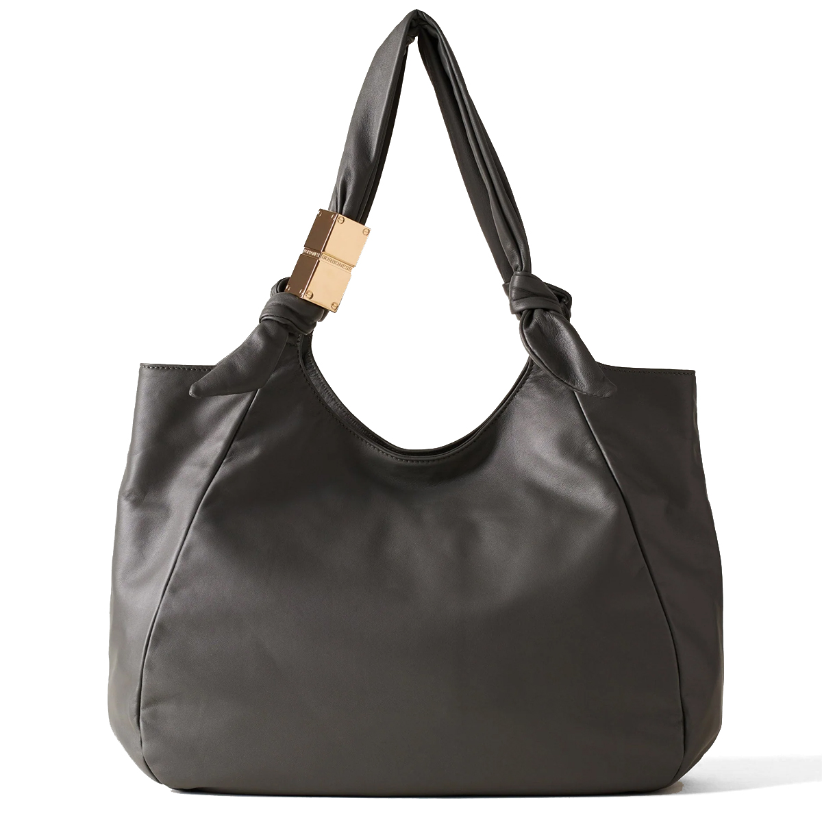 Borbonese Shopper Domino Large Clay Grey - 1 Borbonese Shopper Domino Large Clay Grey - 1