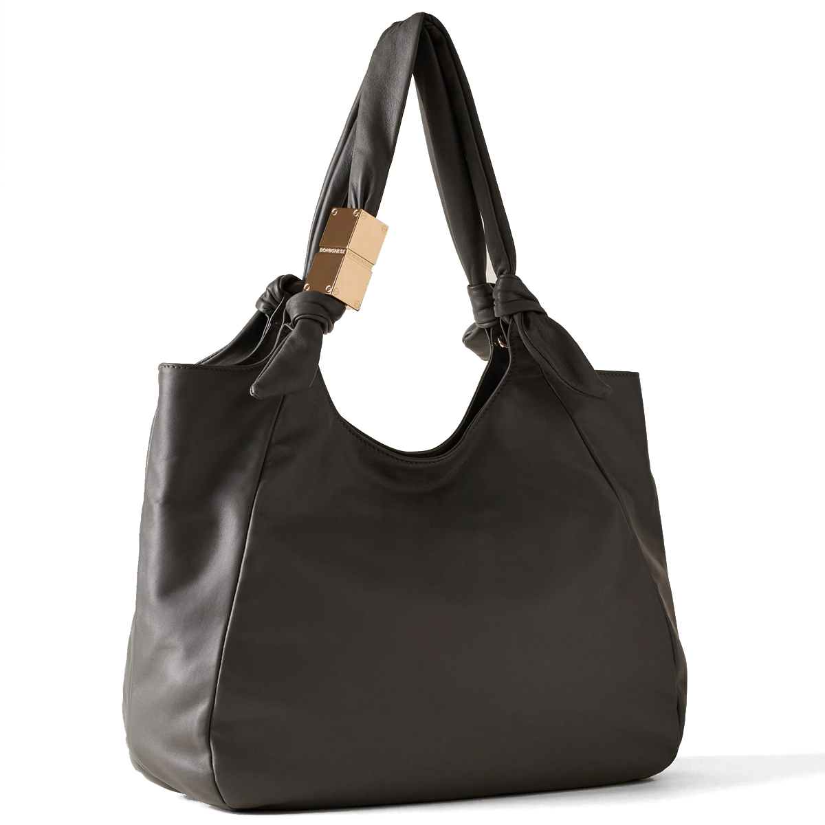 Borbonese Shopper Domino Large Clay Grey - 2 Borbonese Shopper Domino Large Clay Grey - 2