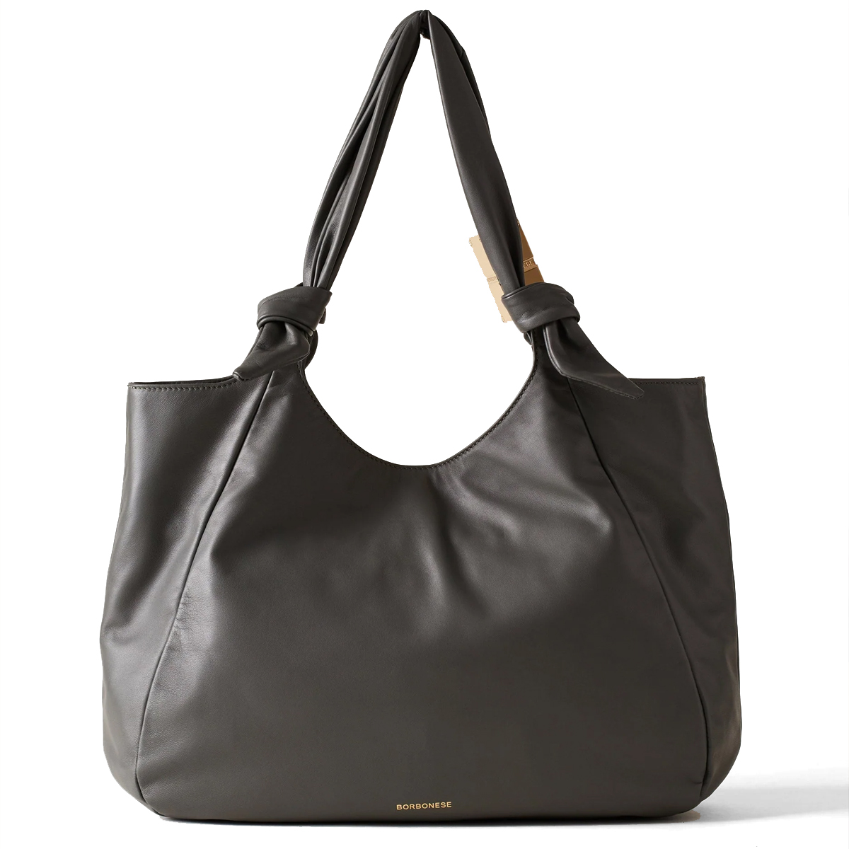 Borbonese Shopper Domino Large Clay Grey - 3 Borbonese Shopper Domino Large Clay Grey - 3