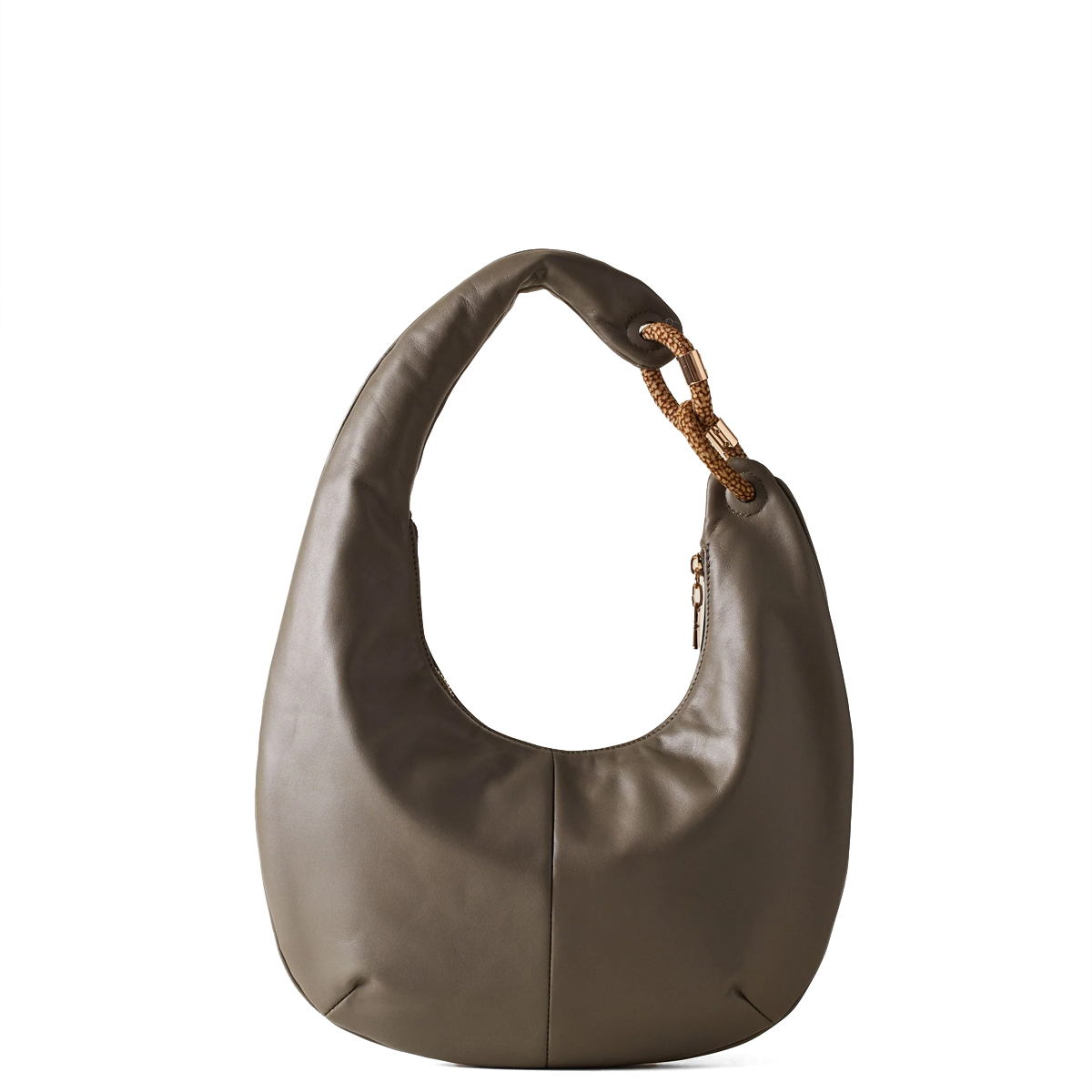 Borbonese Hobo Bag Infinite Medium Clay Grey OP Naturale - 3 Borbonese Hobo Bag Infinite Medium Clay Grey OP Naturale - 3