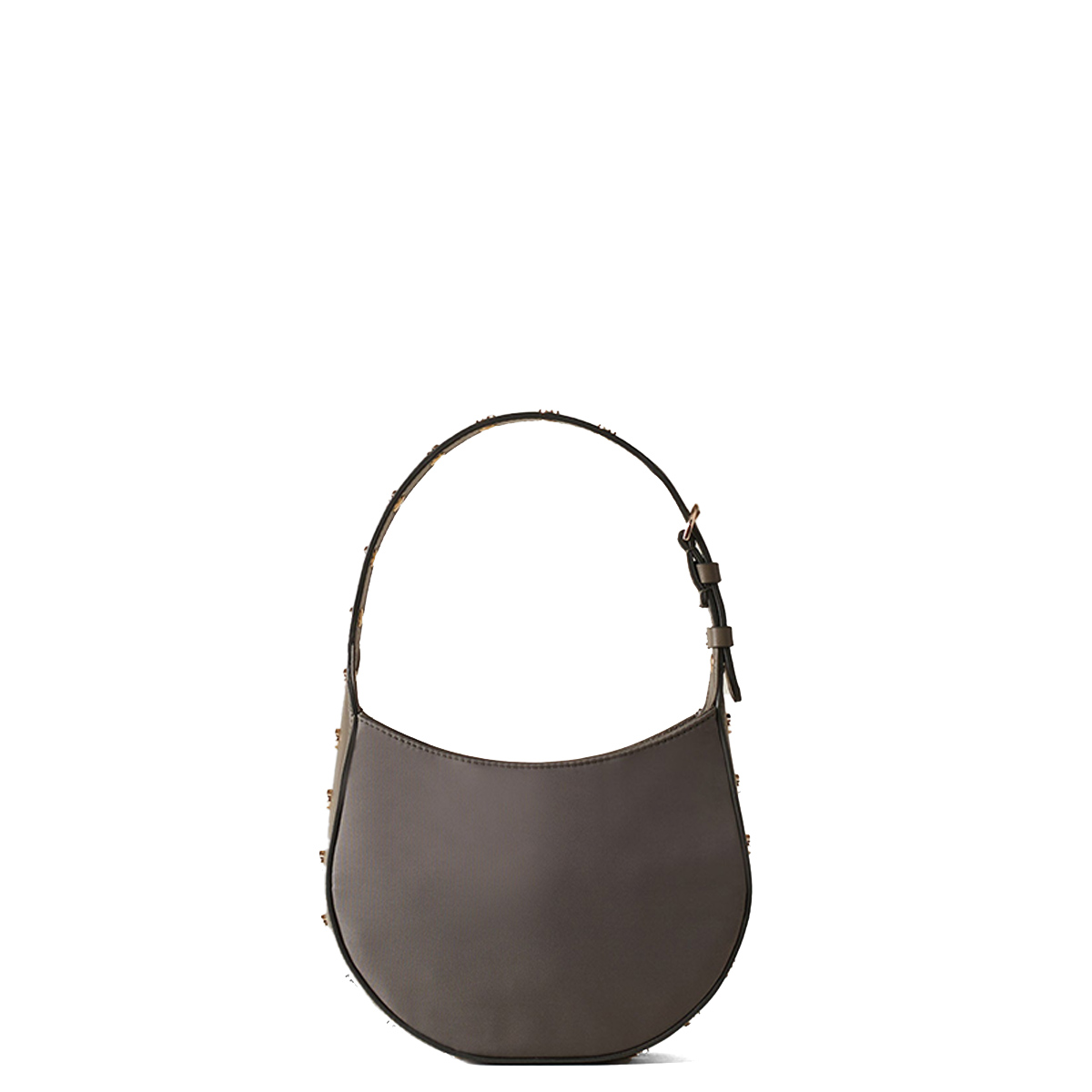 Borbonese Mini Hobo Bag 110 Swarovski Clay Grey - 3 Borbonese Mini Hobo Bag 110 Swarovski Clay Grey - 3