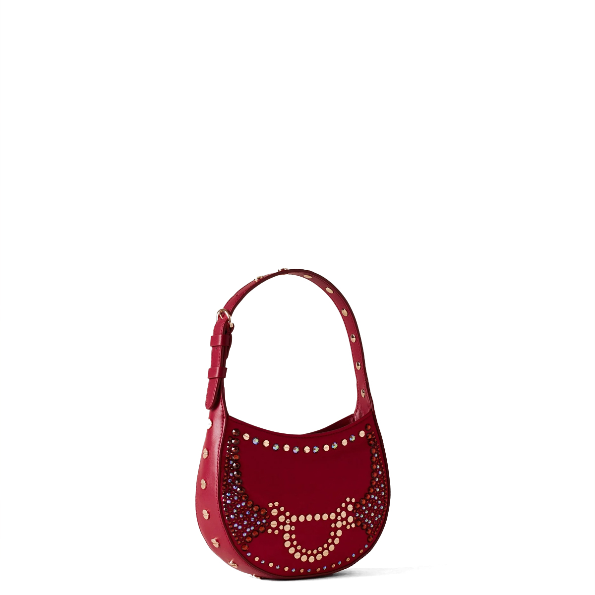 Borbonese Mini Hobo Bag 110 Swarovski Borgogna - 2 Borbonese Mini Hobo Bag 110 Swarovski Borgogna - 2