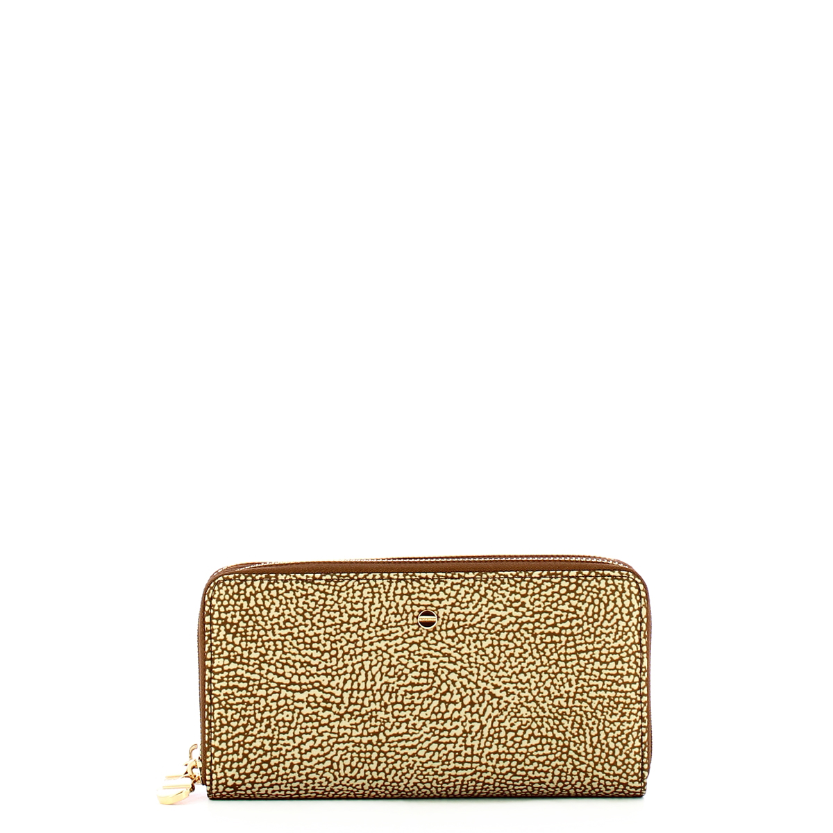 Borbonese Portafoglio RFID Doppia Zip Around Beige Marrone - 1 Borbonese Portafoglio RFID Doppia Zip Around Beige Marrone - 1