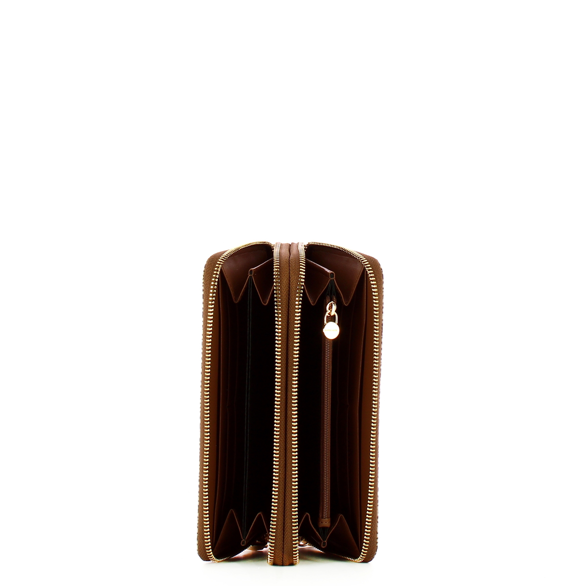 Borbonese Portafoglio RFID Doppia Zip Around Beige Marrone - 3 Borbonese Portafoglio RFID Doppia Zip Around Beige Marrone - 3