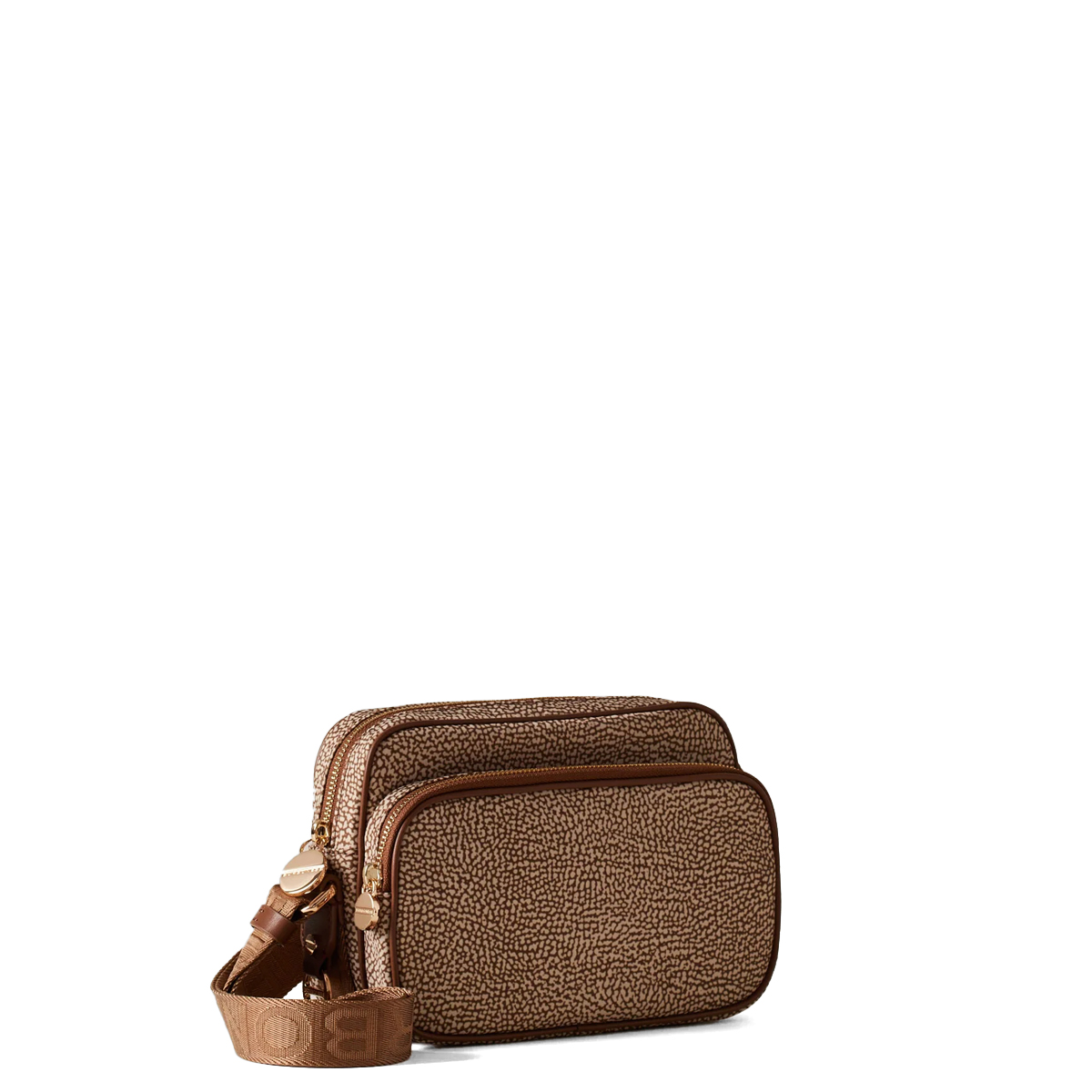 Borbonese Camera Bag Small Beige Marrone - 2 Borbonese Camera Bag Small Beige Marrone - 2