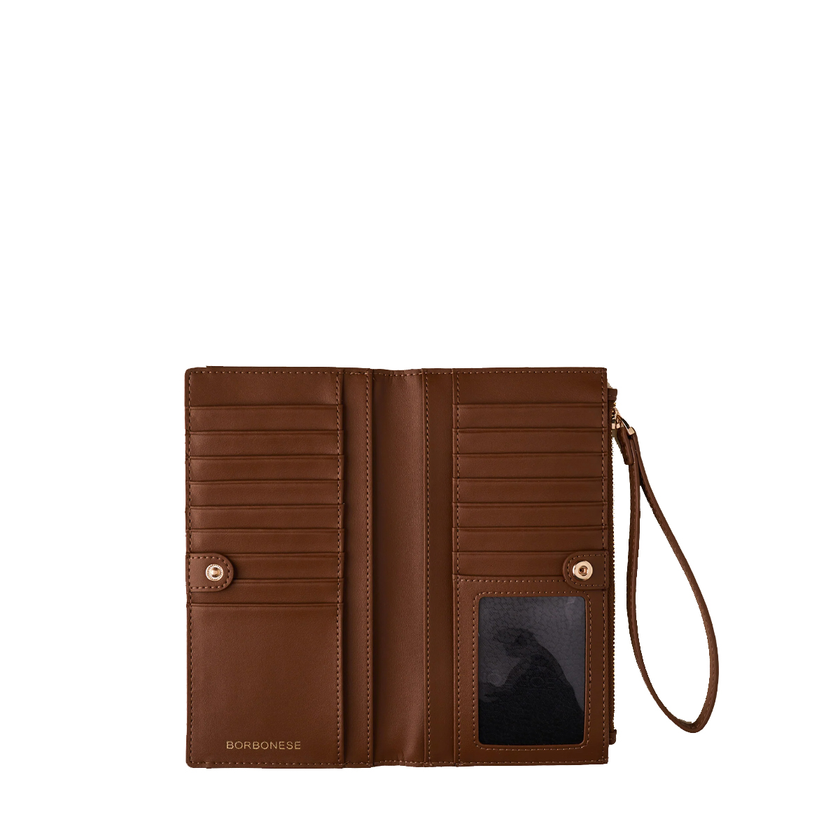 Borbonese Portafoglio Large Beige Marrone - 2