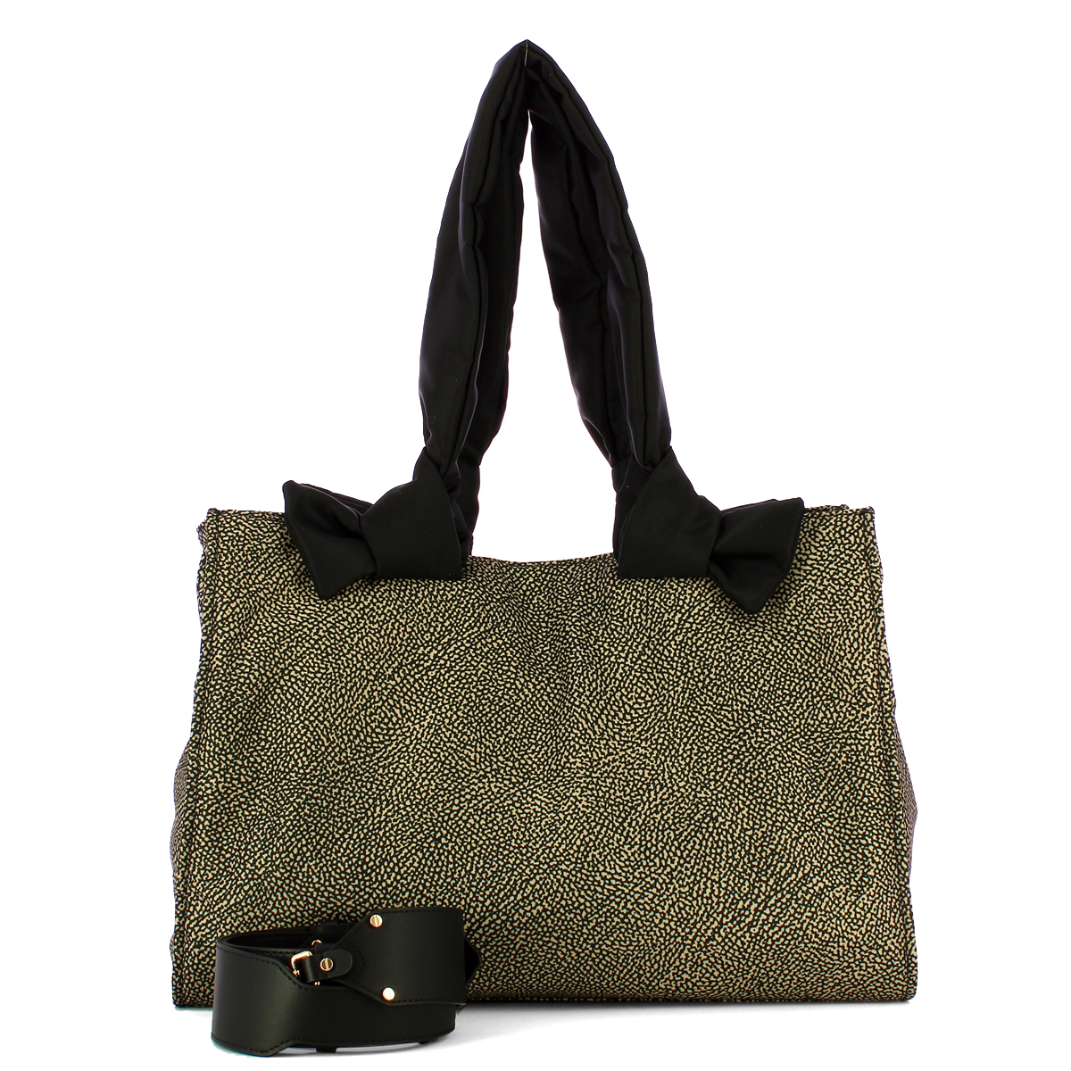 Borbonese Shopper Lover Large OP Naturale Nero - 4 Borbonese Shopper Lover Large OP Naturale Nero - 4