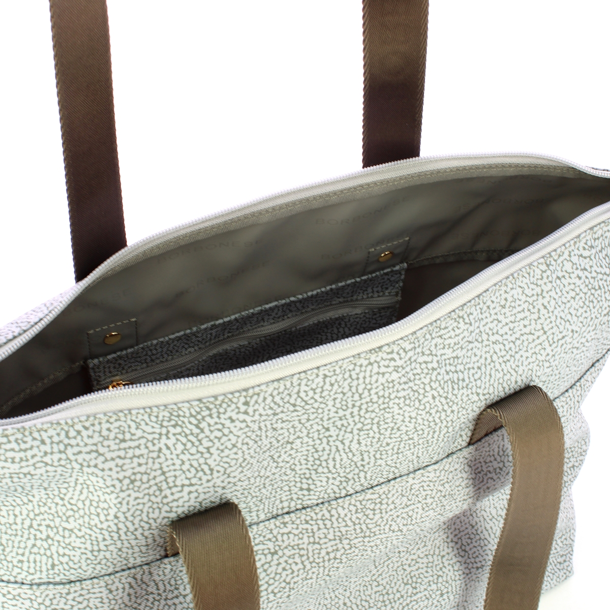 Borbonese Borsa Shopping Large Grigio Chiaro Grigio - 5