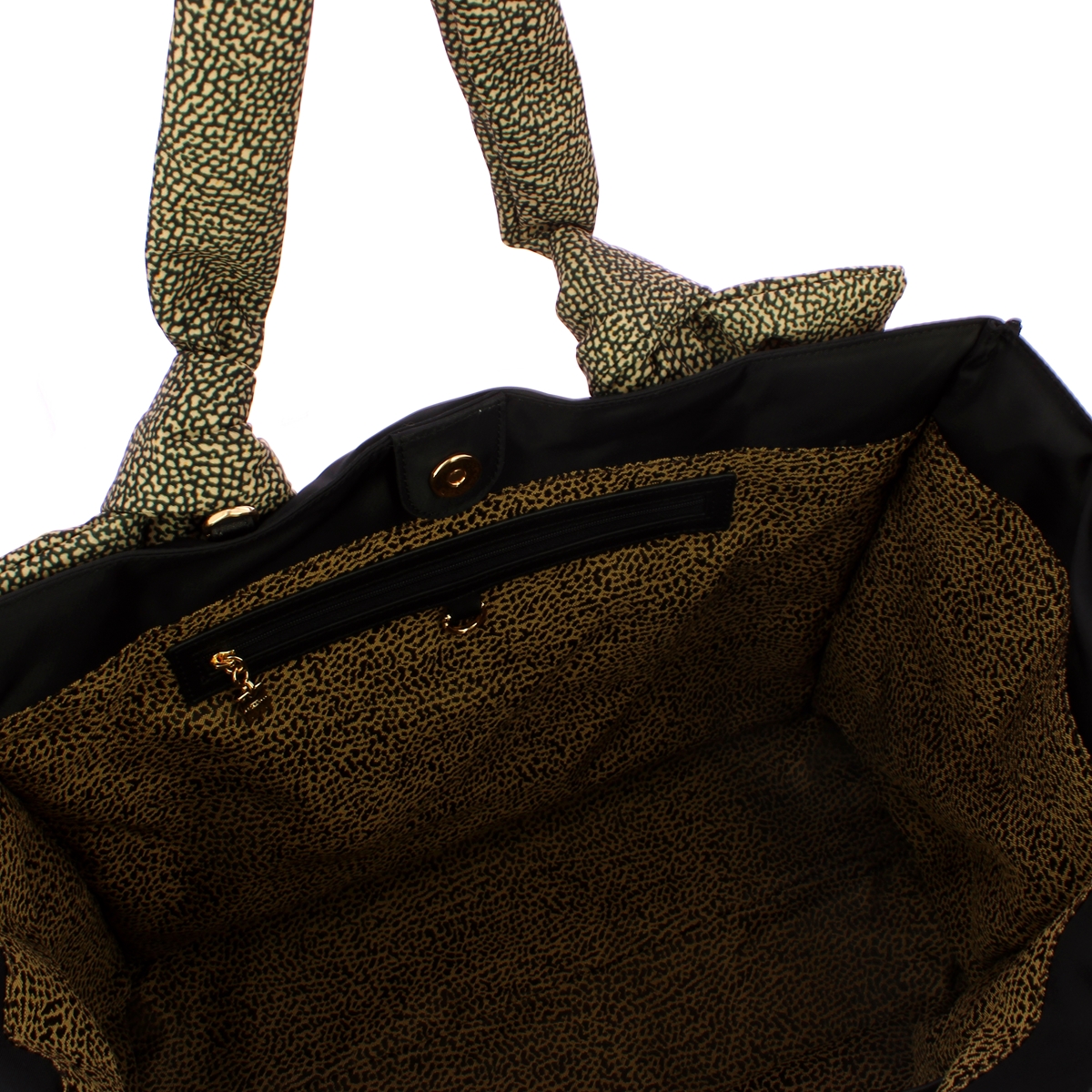 Borbonese Borsa Shopping L Nero OP Naturale - 5