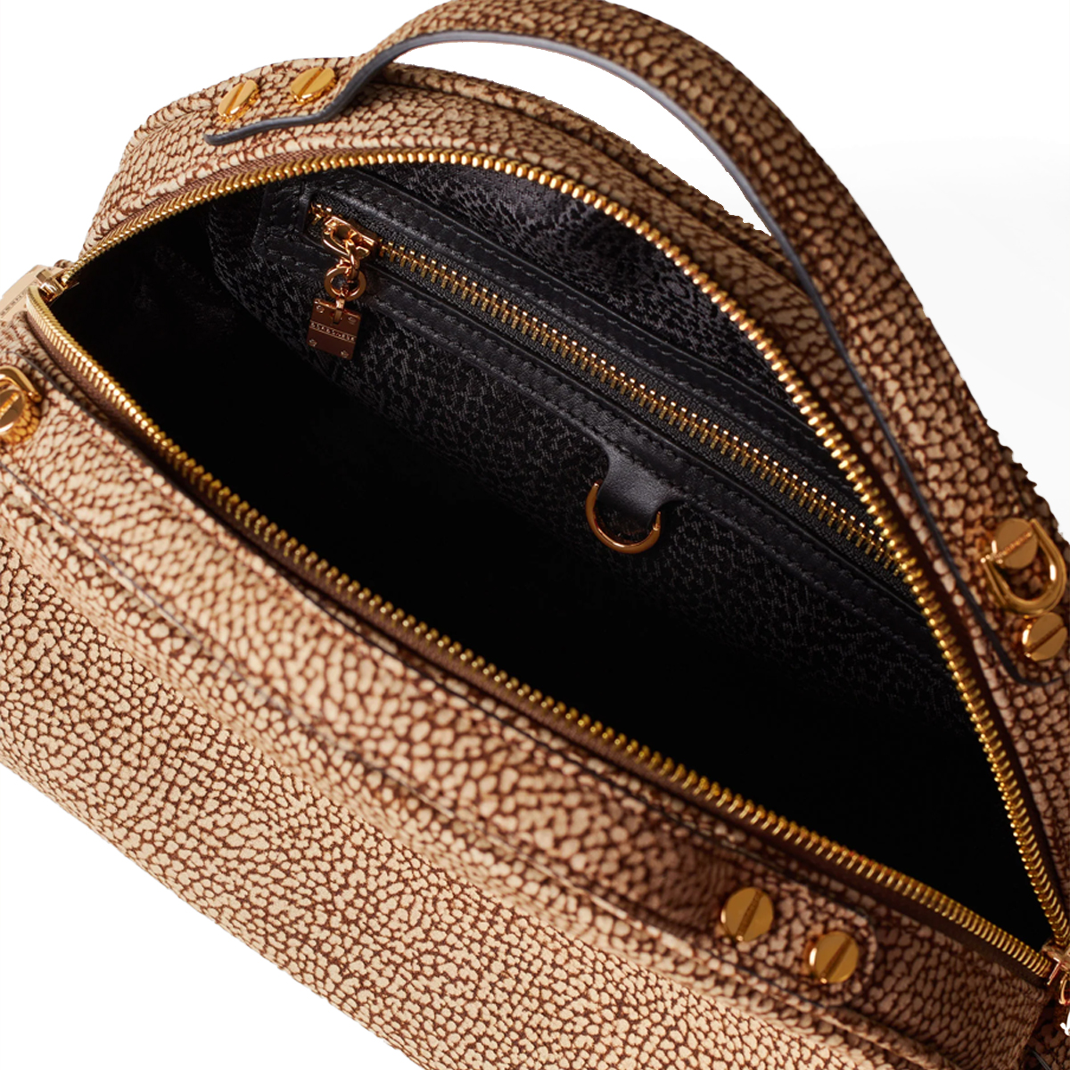 Borbonese Borsa a mano Sexy Bag Small in camoscio OP Naturale - 5 Borbonese Borsa a mano Sexy Bag Small in camoscio OP Naturale - 5