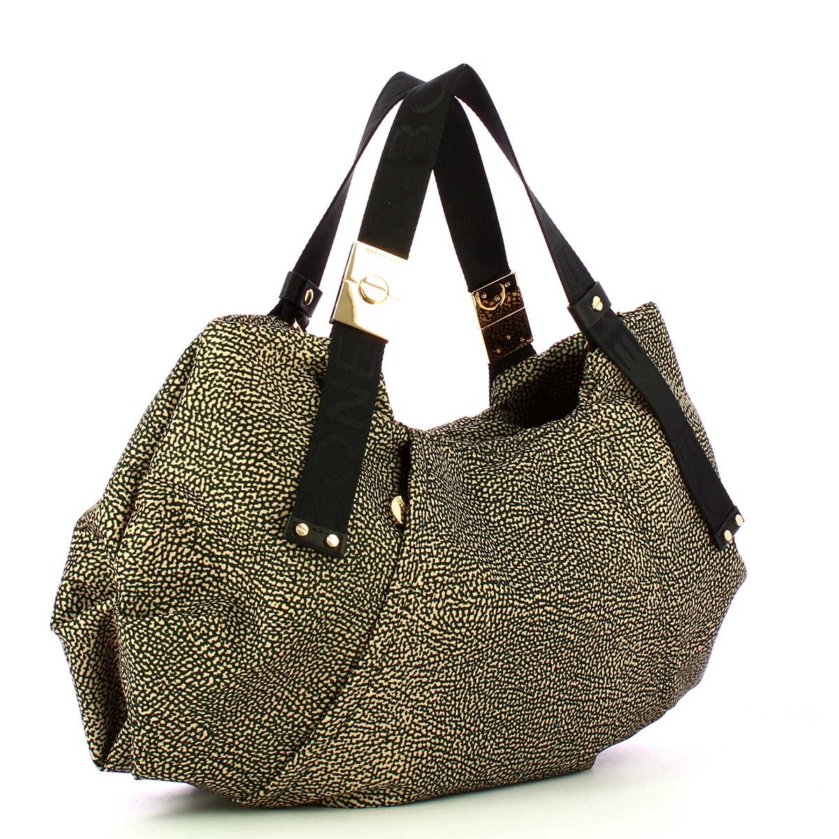 Borbonese Borsa a mano Medium OP Naturale Nero - 2