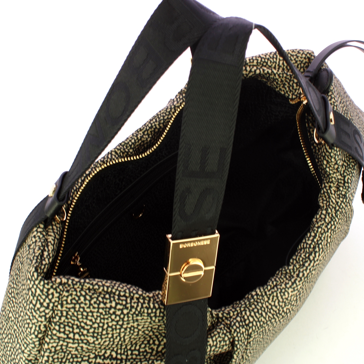 Borbonese Borsa a mano Medium OP Naturale Nero - 5
